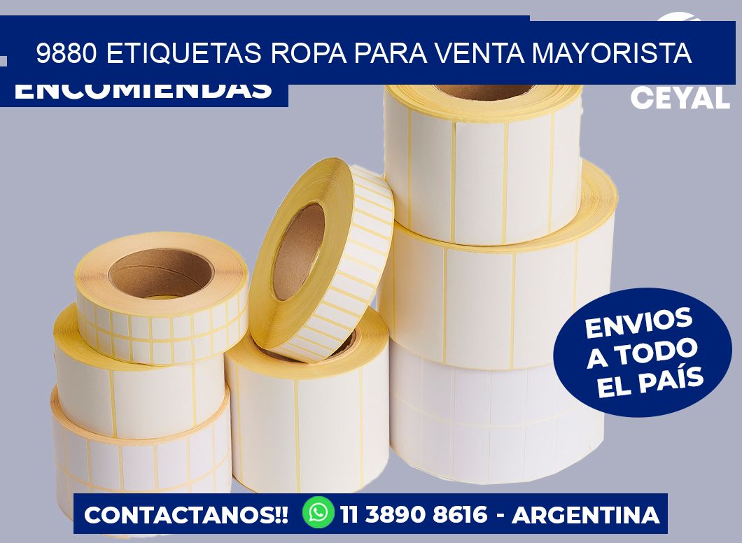 9880 Etiquetas ropa para venta mayorista