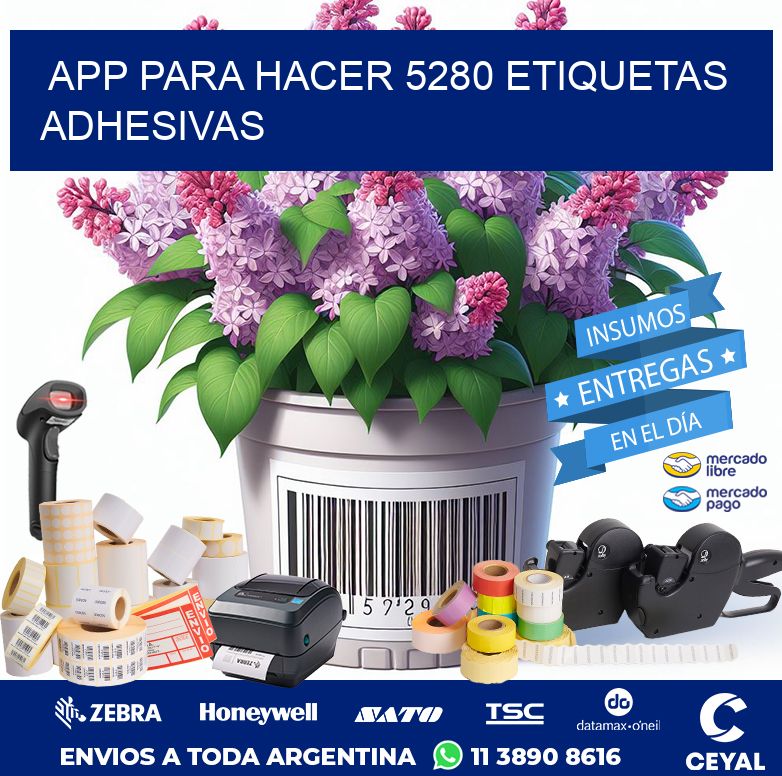 App para hacer 5280 etiquetas adhesivas
