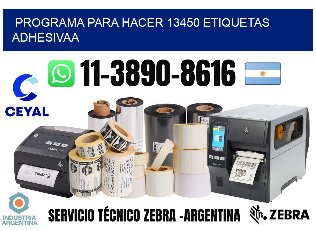 Programa para hacer 13450 etiquetas adhesivaa
