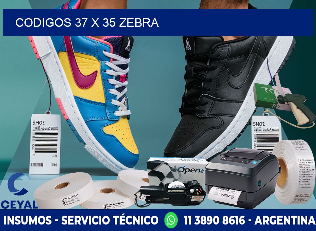codigos 37 x 35 zebra