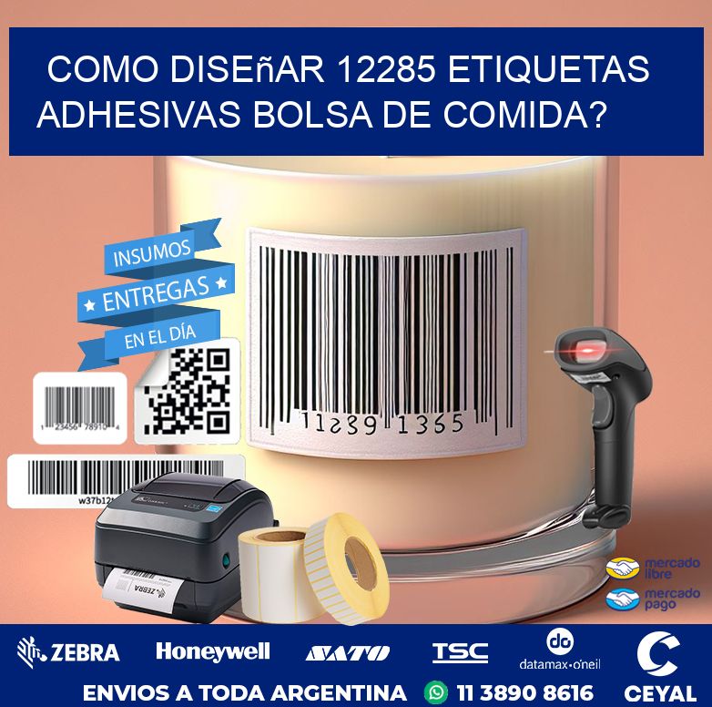 como diseñar 12285 etiquetas adhesivas bolsa de comida?