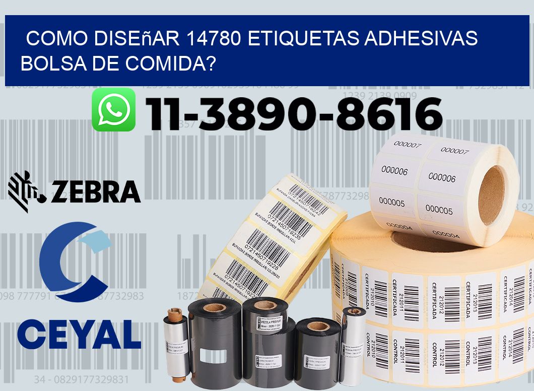 como diseñar 14780 etiquetas adhesivas bolsa de comida?