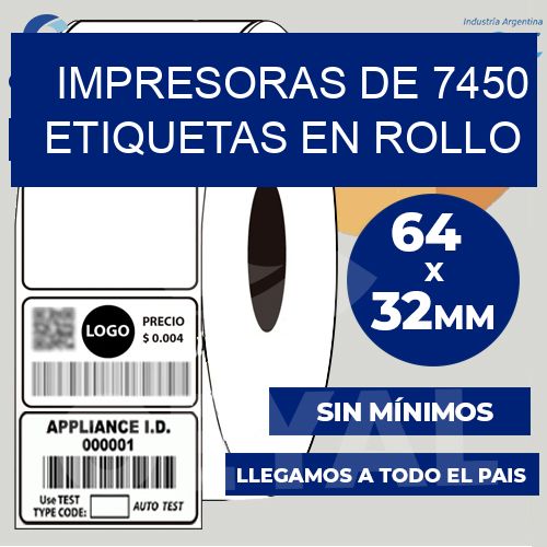 impresoras de 7450 etiquetas en rollo