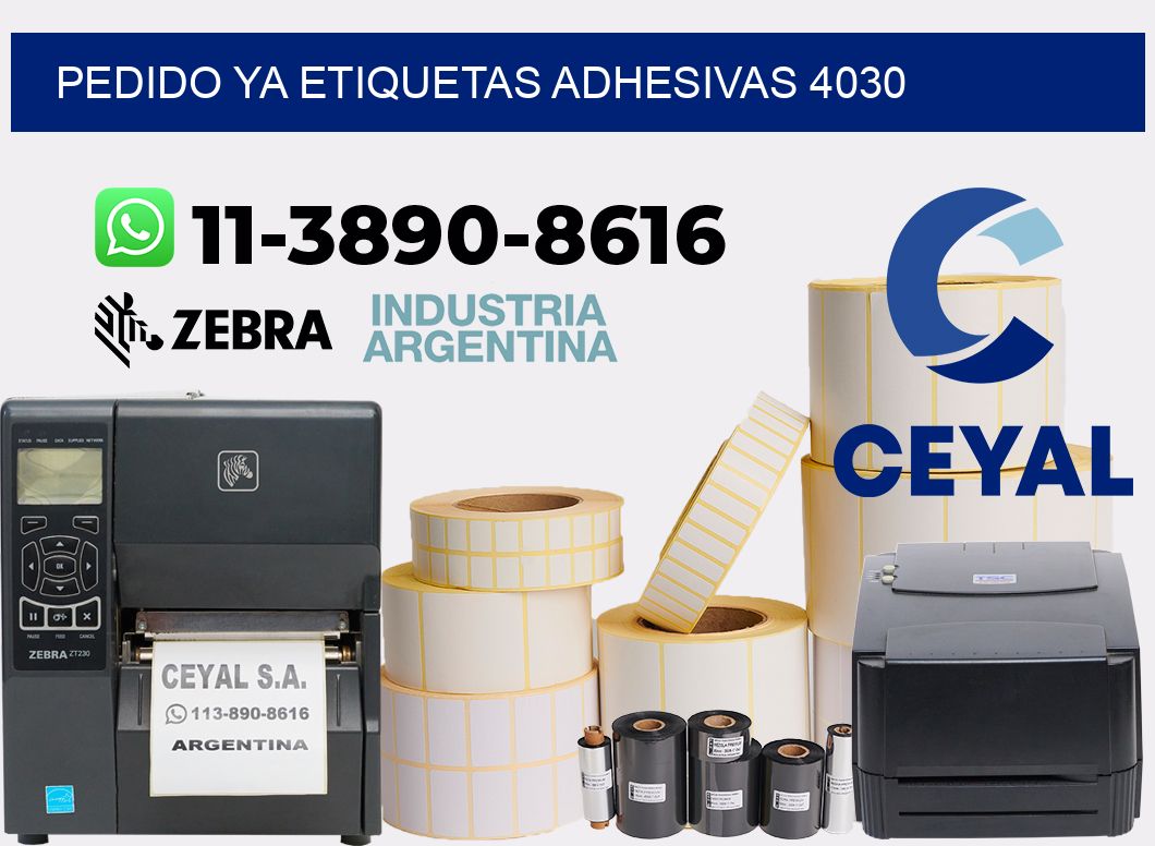 pedido ya etiquetas adhesivas 4030