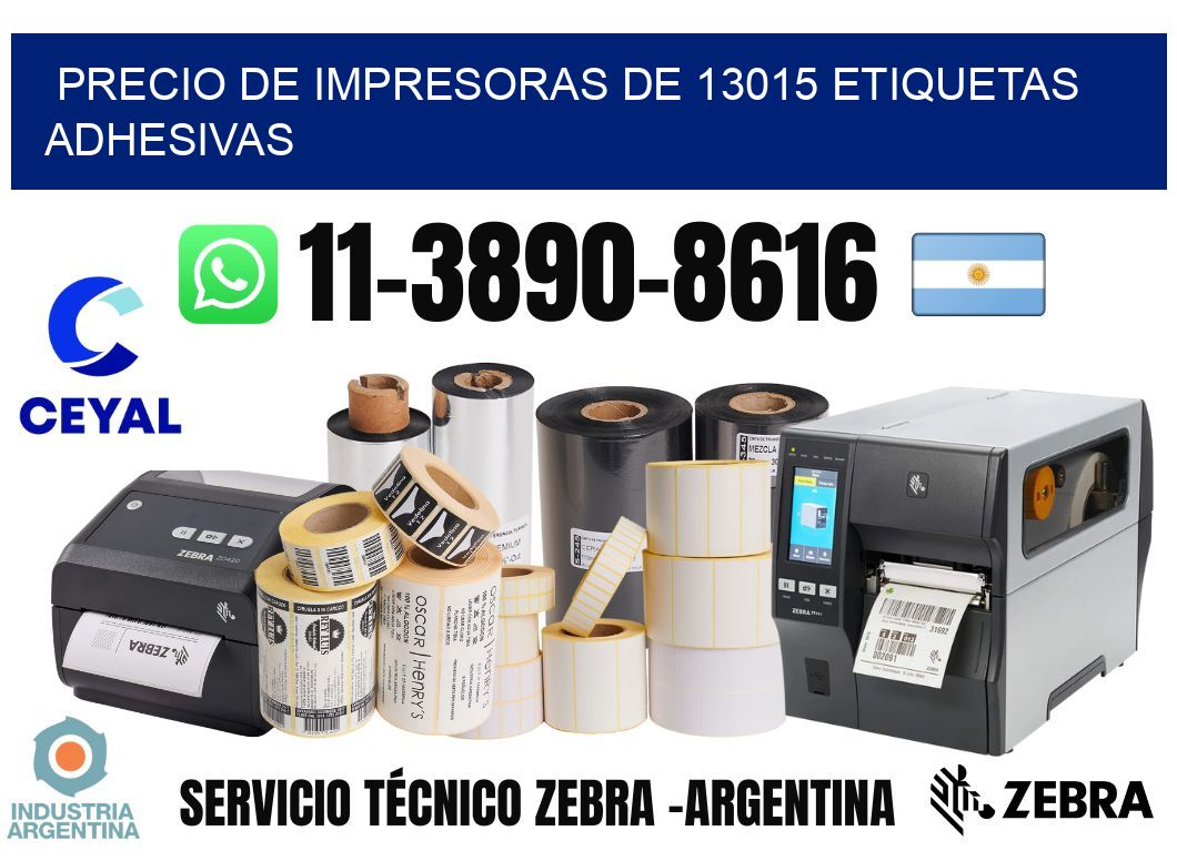 precio de impresoras de 13015 etiquetas adhesivas