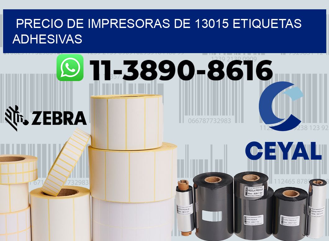 precio de impresoras de 13015 etiquetas adhesivas