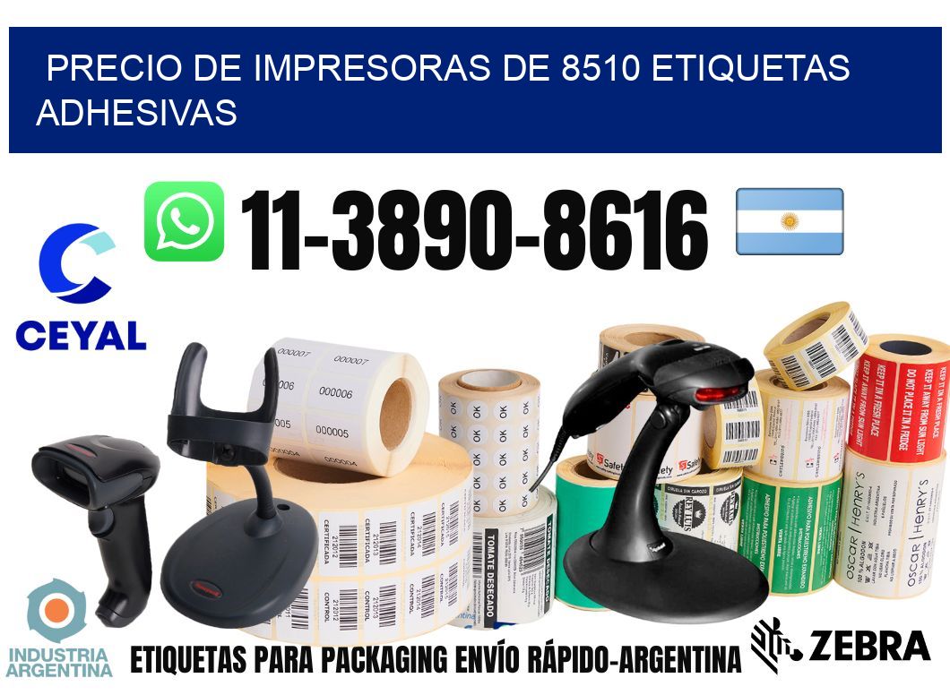 precio de impresoras de 8510 etiquetas adhesivas