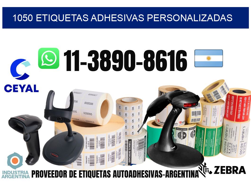 1050 Etiquetas adhesivas personalizadas