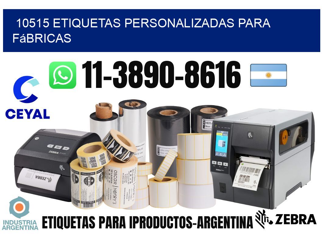 10515 Etiquetas personalizadas para fábricas
