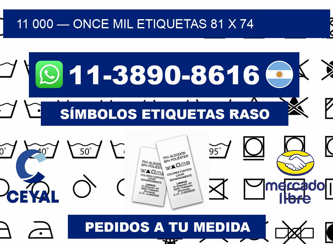 11 000 — once mil etiquetas 81 x 74