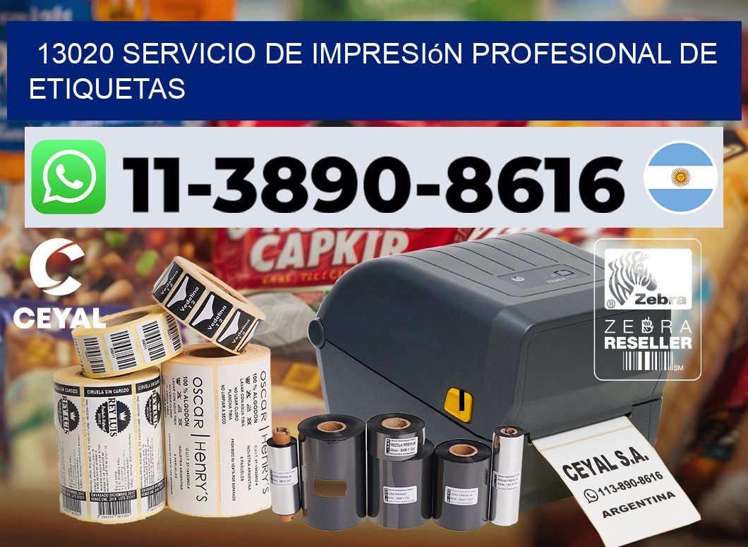 13020 Servicio de impresión profesional de etiquetas