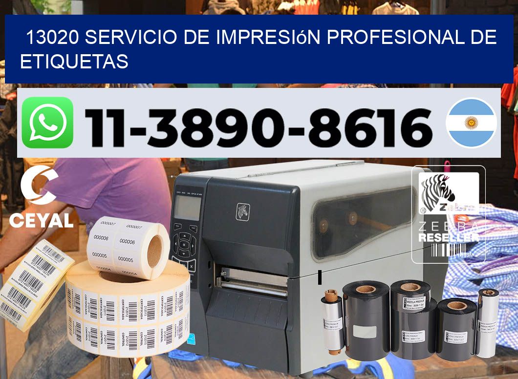 13020 Servicio de impresión profesional de etiquetas