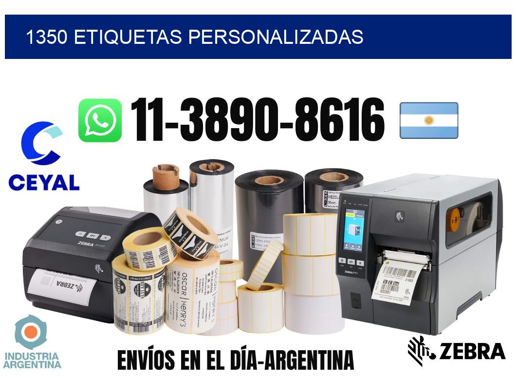 1350 etiquetas personalizadas