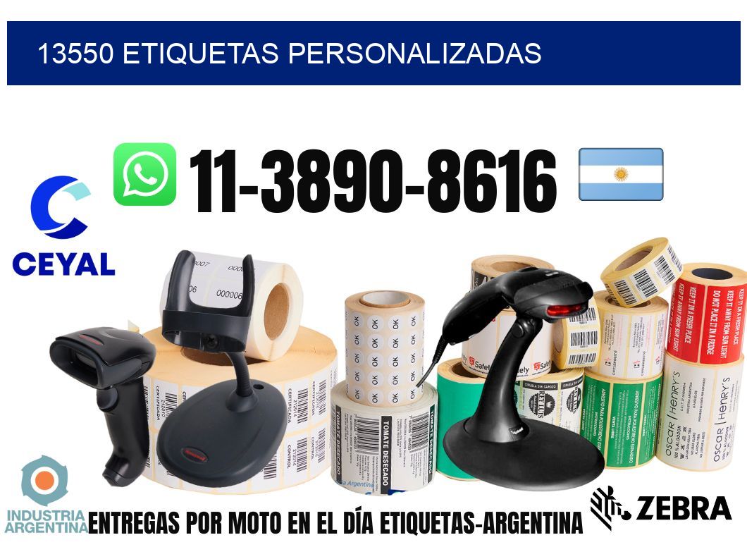 13550 etiquetas personalizadas