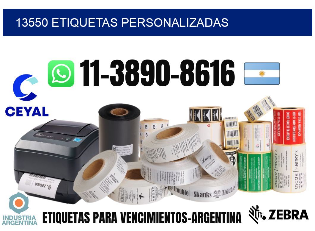 13550 etiquetas personalizadas