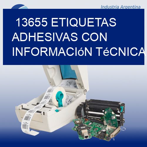 13655 Etiquetas adhesivas con información técnica