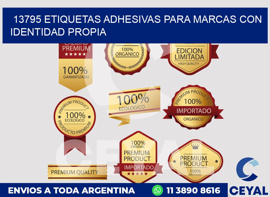 13795 Etiquetas adhesivas para marcas con identidad propia