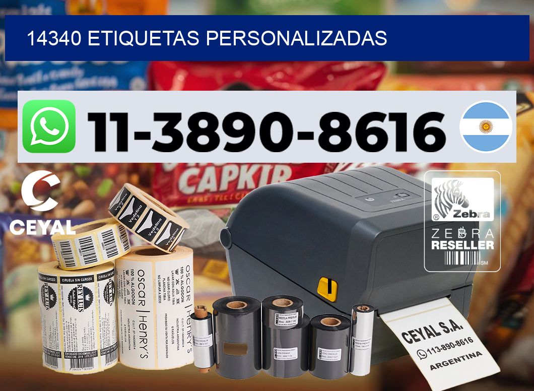 14340 etiquetas personalizadas