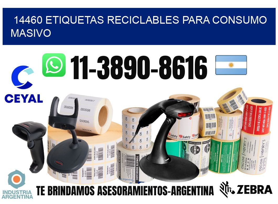 14460 Etiquetas reciclables para consumo masivo