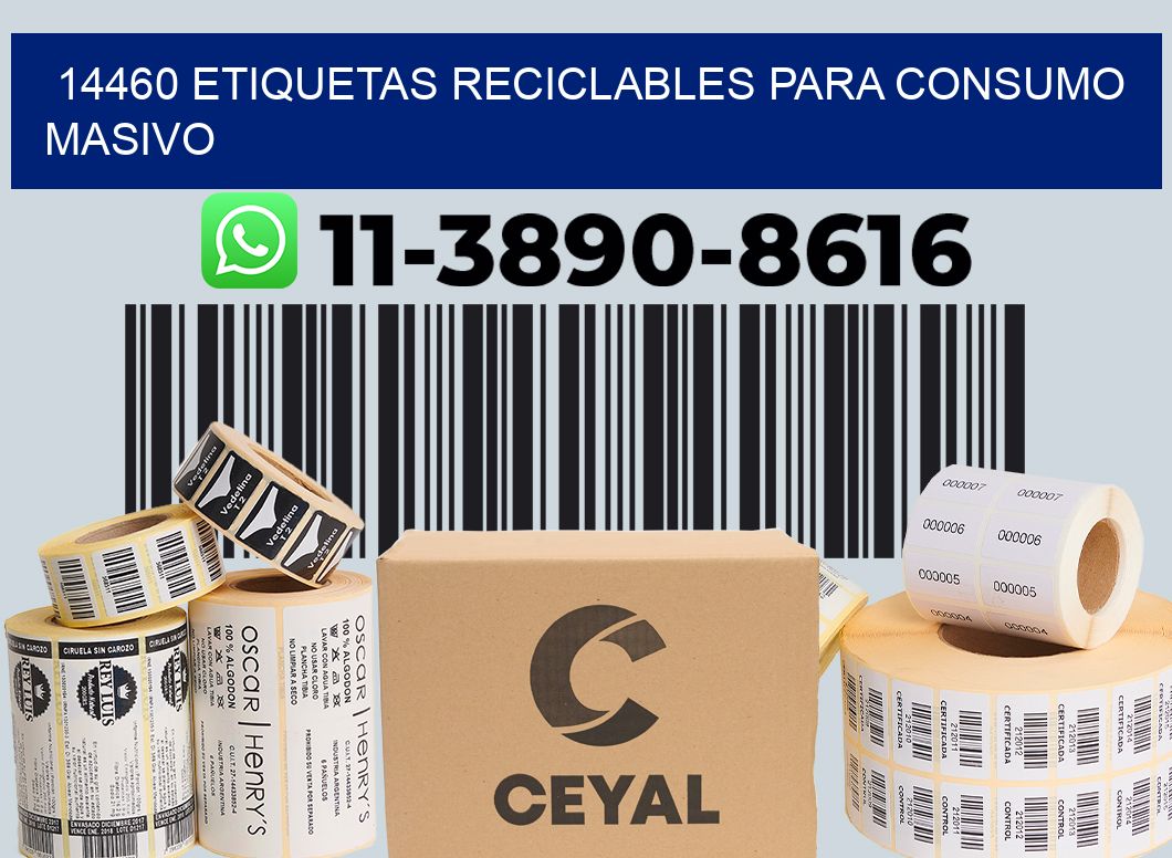 14460 Etiquetas reciclables para consumo masivo
