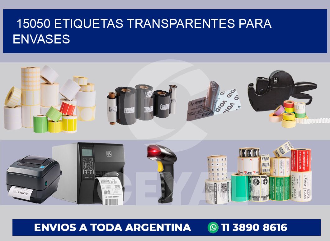 15050 Etiquetas transparentes para envases