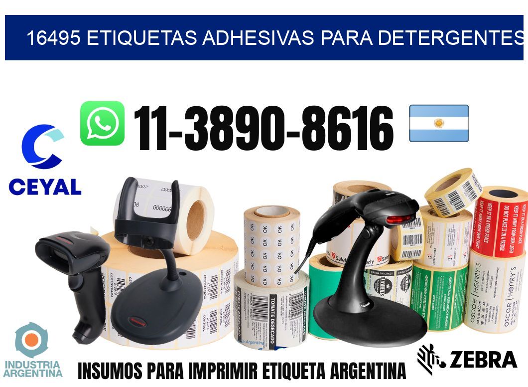 16495 Etiquetas adhesivas para detergentes