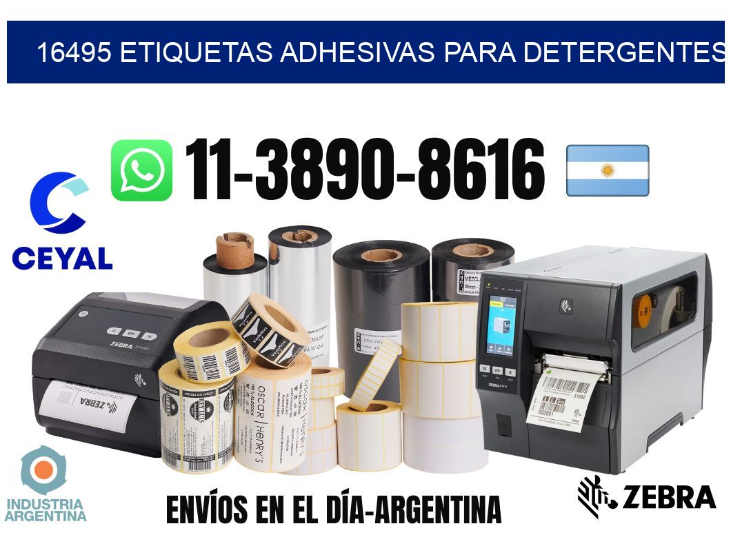16495 Etiquetas adhesivas para detergentes