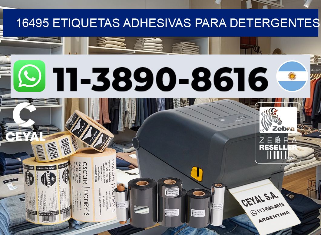 16495 Etiquetas adhesivas para detergentes