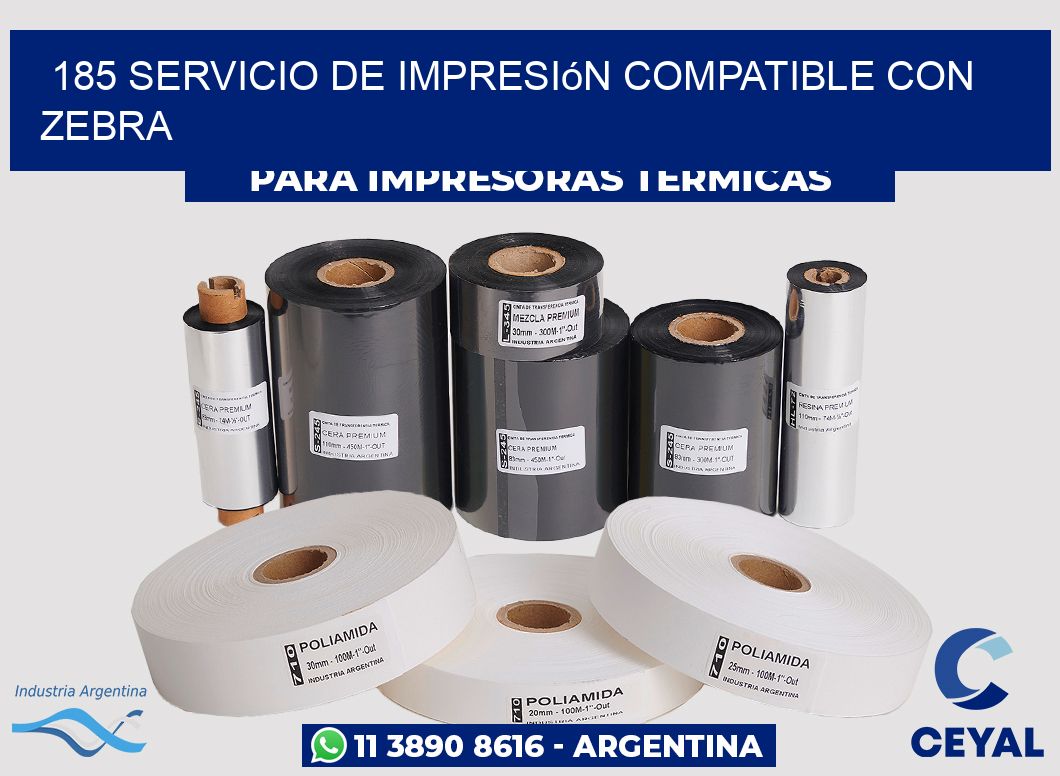 185 Servicio de impresión compatible con Zebra