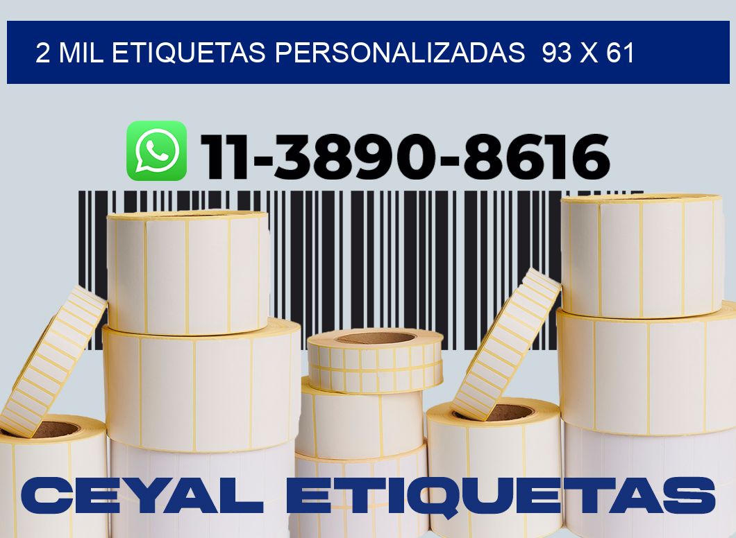 2 mil etiquetas personalizadas 93 x 61