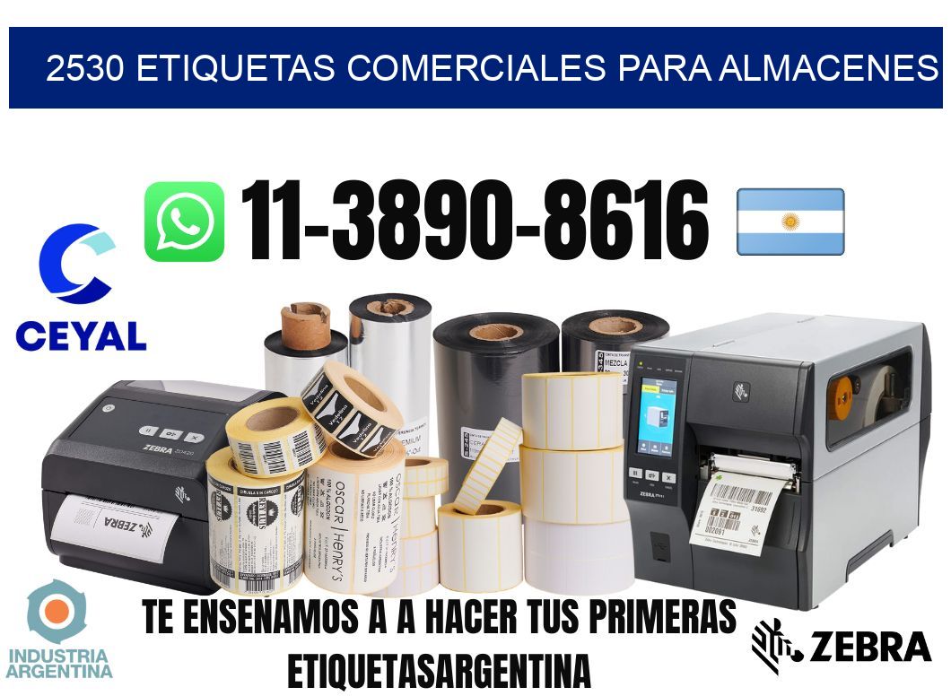 2530 Etiquetas comerciales para almacenes