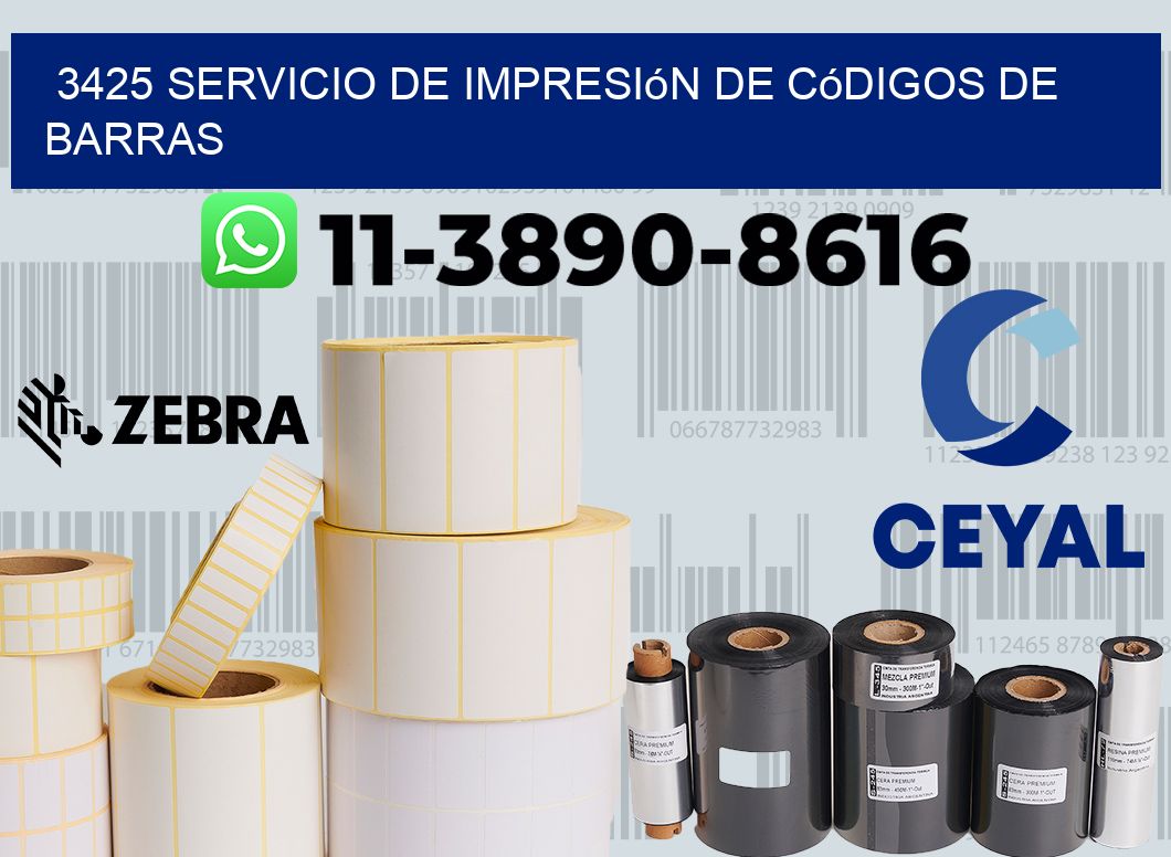 3425 Servicio de impresión de códigos de barras