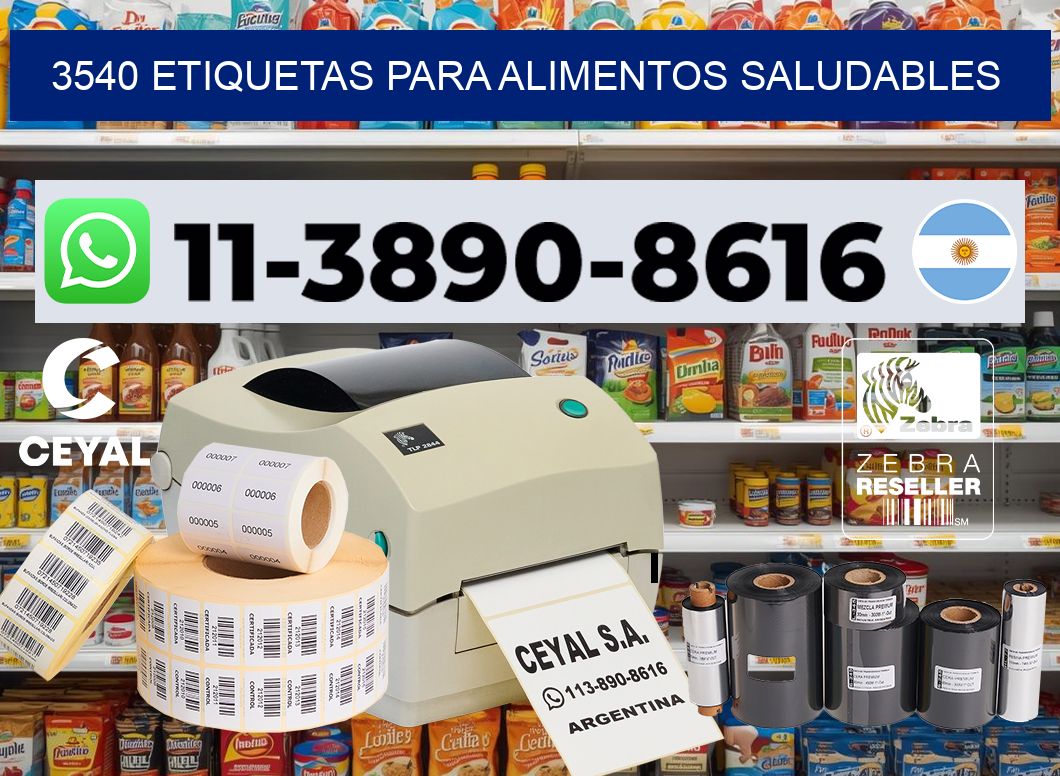 3540 Etiquetas para alimentos saludables