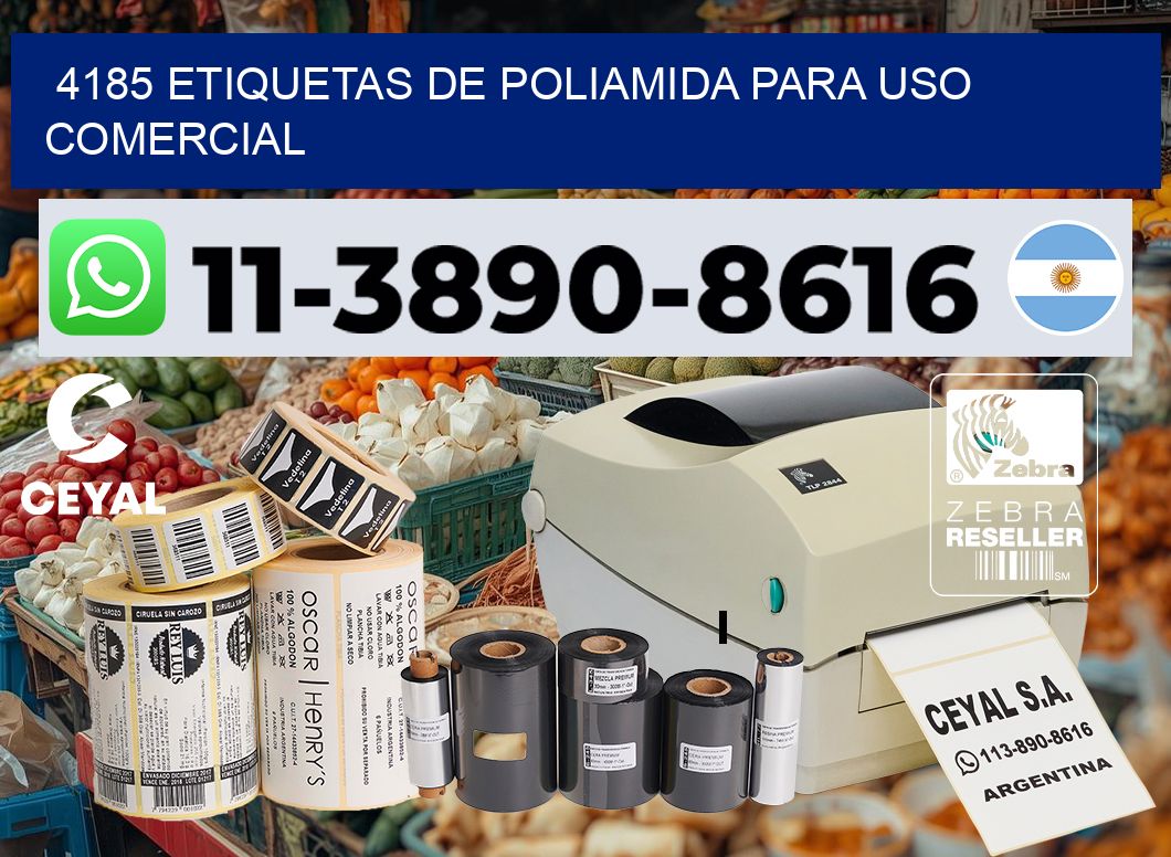 4185 Etiquetas de poliamida para uso comercial