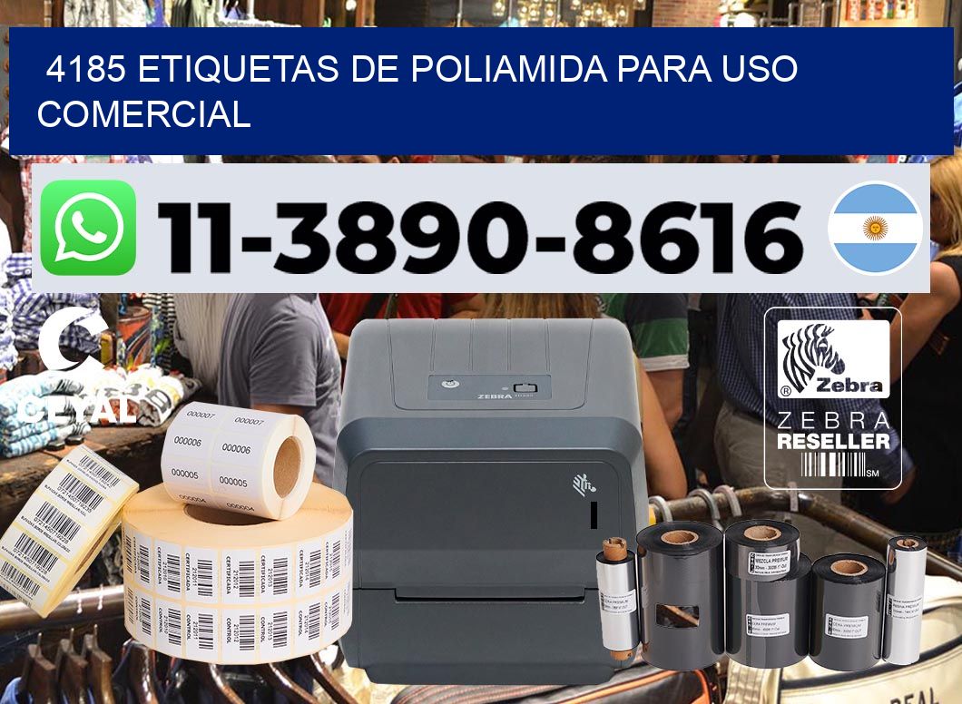 4185 Etiquetas de poliamida para uso comercial