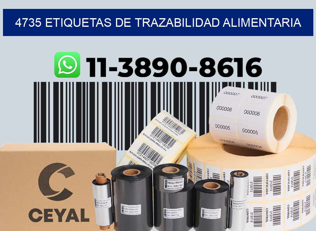 4735 Etiquetas de trazabilidad alimentaria