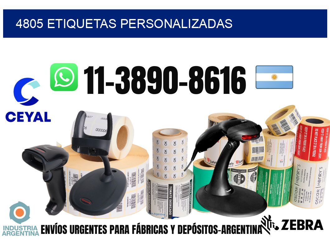 4805 etiquetas personalizadas