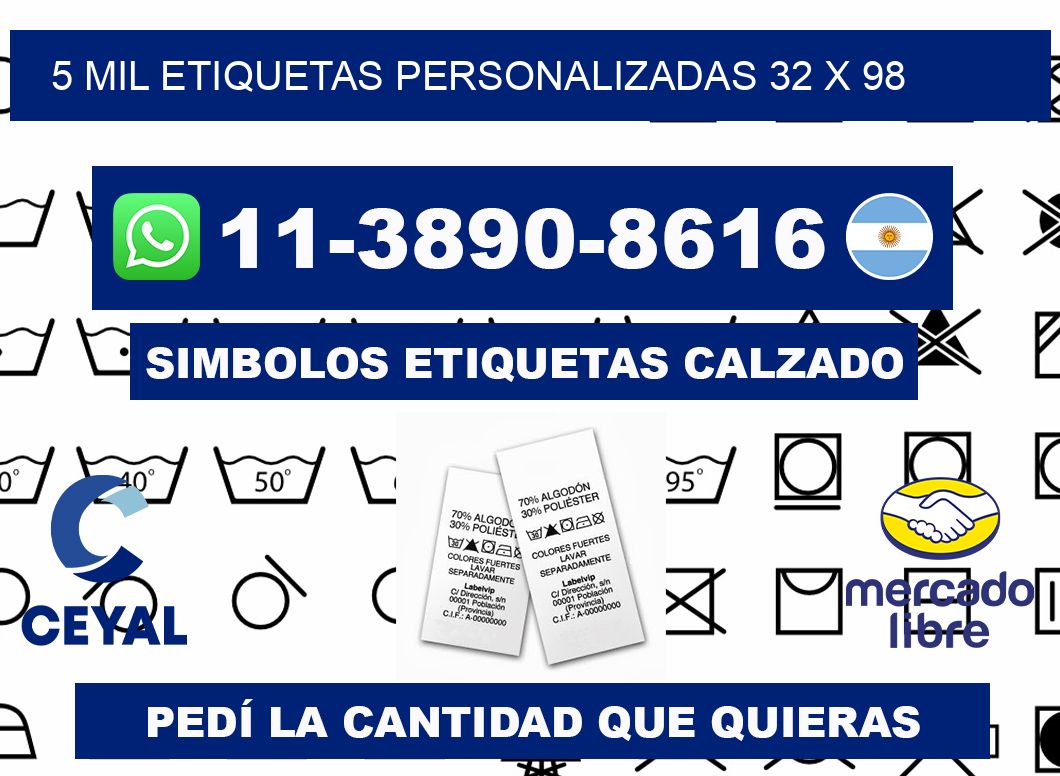 5 mil etiquetas personalizadas 32 x 98