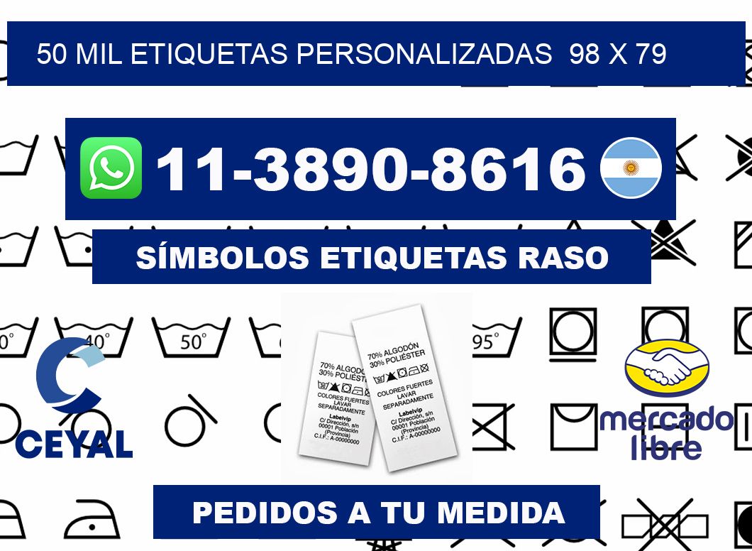 50 mil etiquetas personalizadas 98 x 79