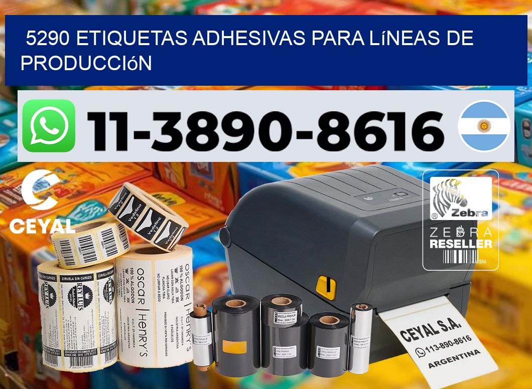 5290 Etiquetas adhesivas para líneas de producción