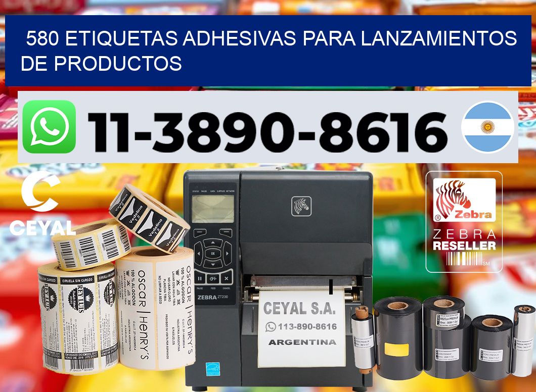580 Etiquetas adhesivas para lanzamientos de productos