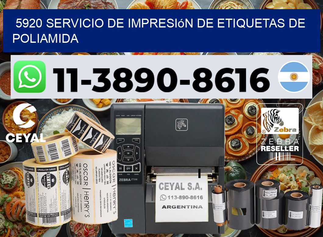 5920 Servicio de impresión de etiquetas de poliamida