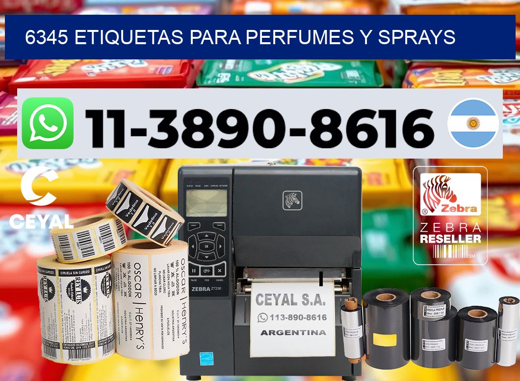 6345 Etiquetas para perfumes y sprays