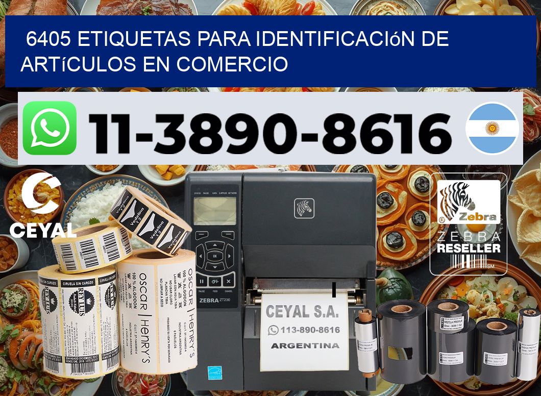 6405 Etiquetas para identificación de artículos en comercio