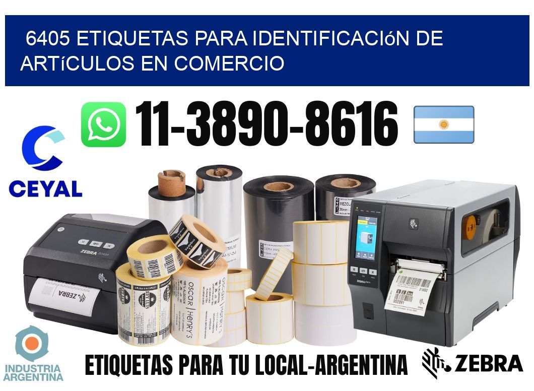 6405 Etiquetas para identificación de artículos en comercio
