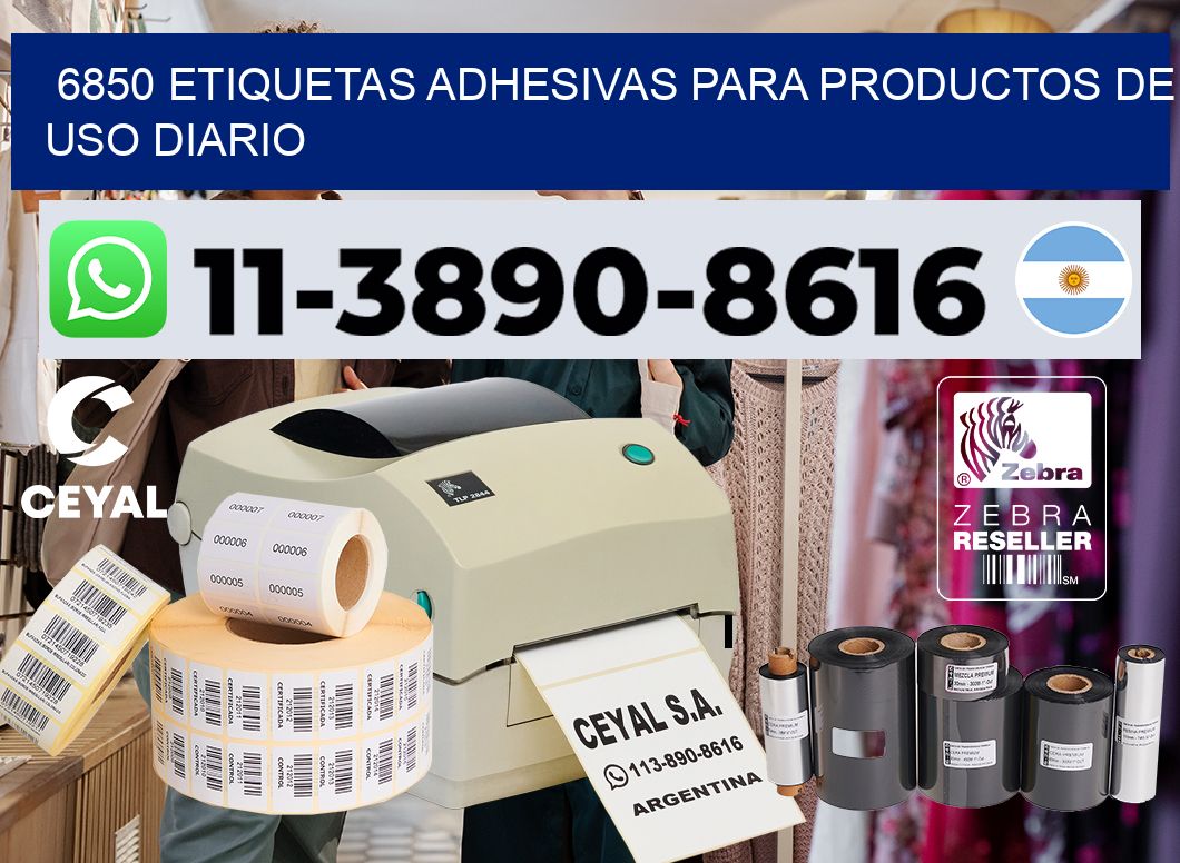 6850 Etiquetas adhesivas para productos de uso diario