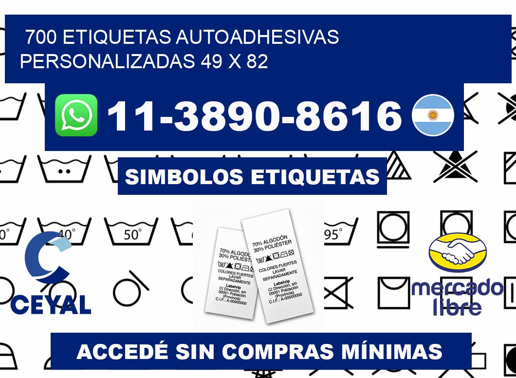 700 Etiquetas autoadhesivas personalizadas 49 x 82