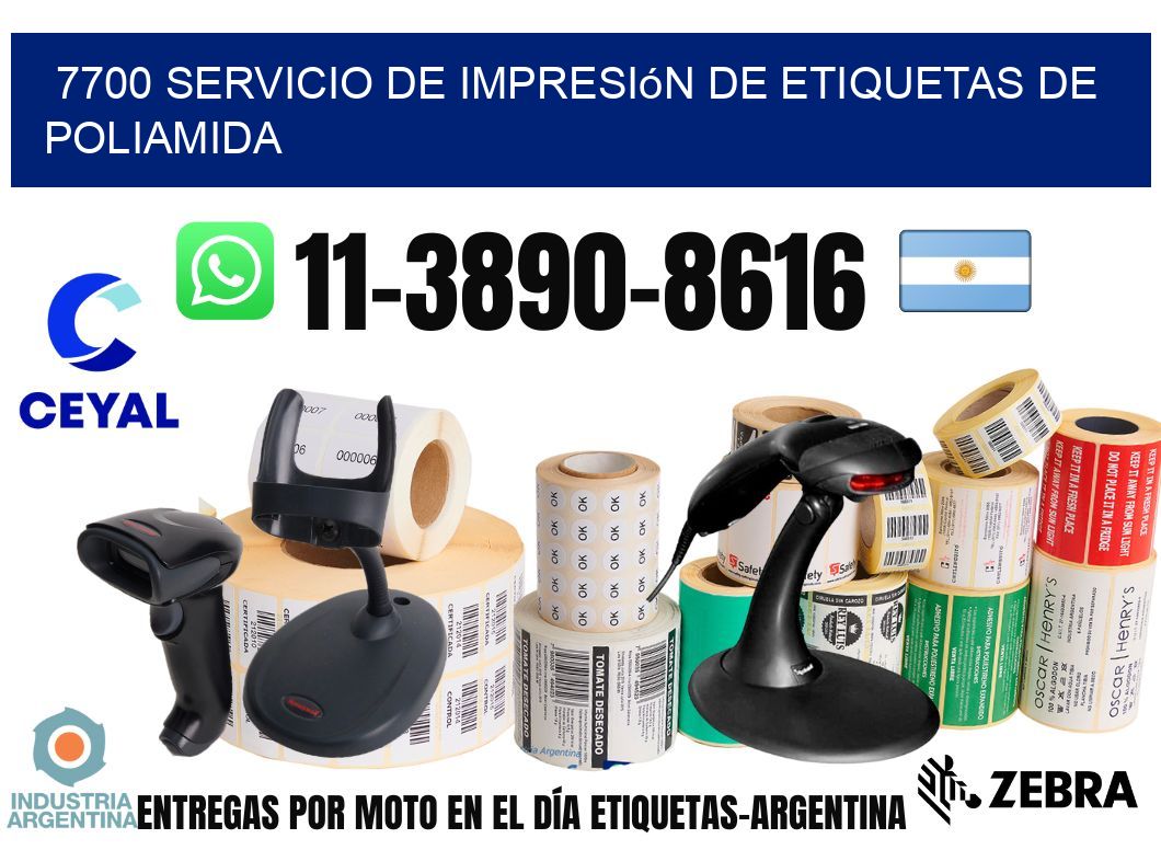 7700 Servicio de impresión de etiquetas de poliamida