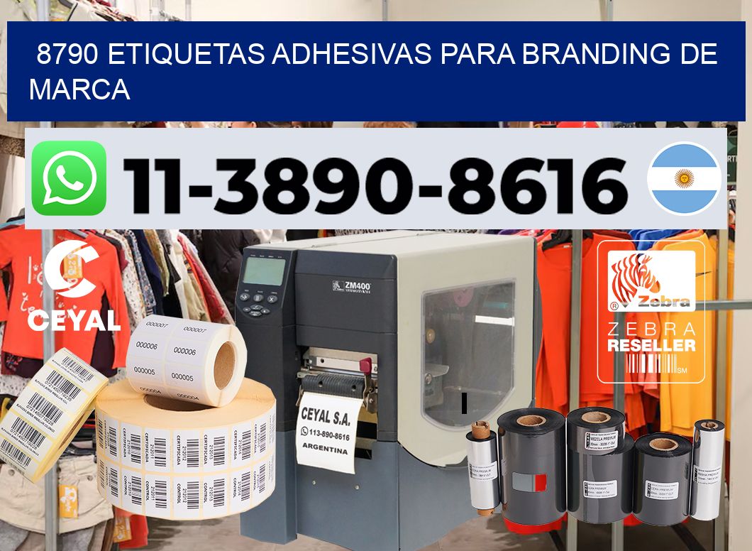 8790 Etiquetas adhesivas para branding de marca