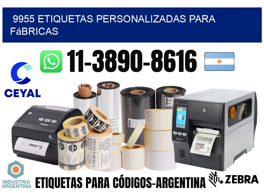 9955 Etiquetas personalizadas para fábricas